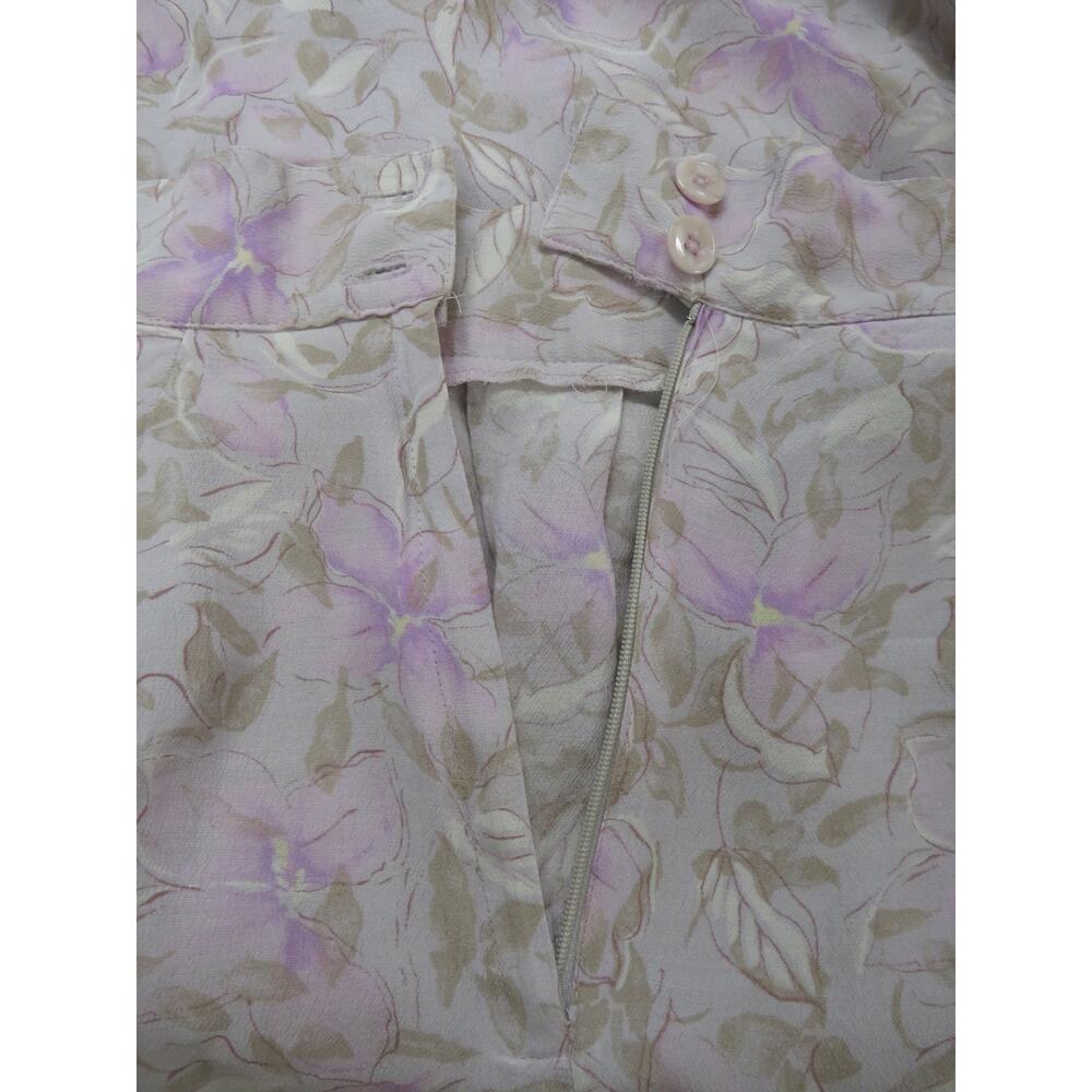Made in Ireland 100% Rayon Vintage Skirt Women's 12 Pastel Floral Cottage Fairy - Picture 4 of 12